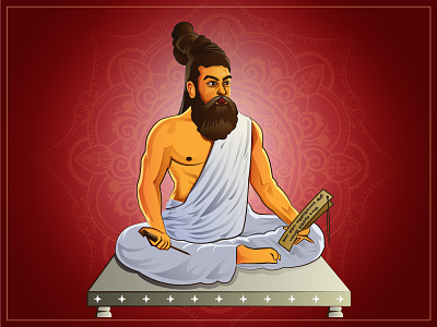 Vector Illustration of Thiruvalluvar. illustration indian poet thiruvalluvar tirukural vector