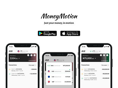 MoneyMotion app currency design design app dollar euro fintech ios mobile money pound ui ux