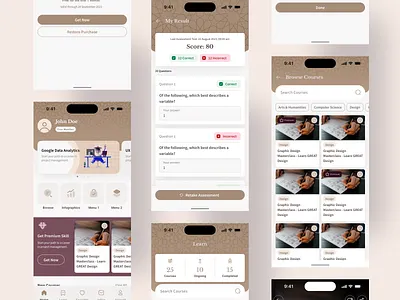 Mobile Apps for Courses apps branding dailyui design illustration mobile mobile apps product design ui ui ux design uidesign ux