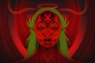 HOLY BLOOD 2dart art artwork blood character characterdesighn design graphic design illustration landing queen red