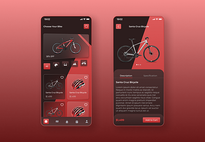 Bicycle App app design design figma ui ui ux ui ux design user interface user interface design ux