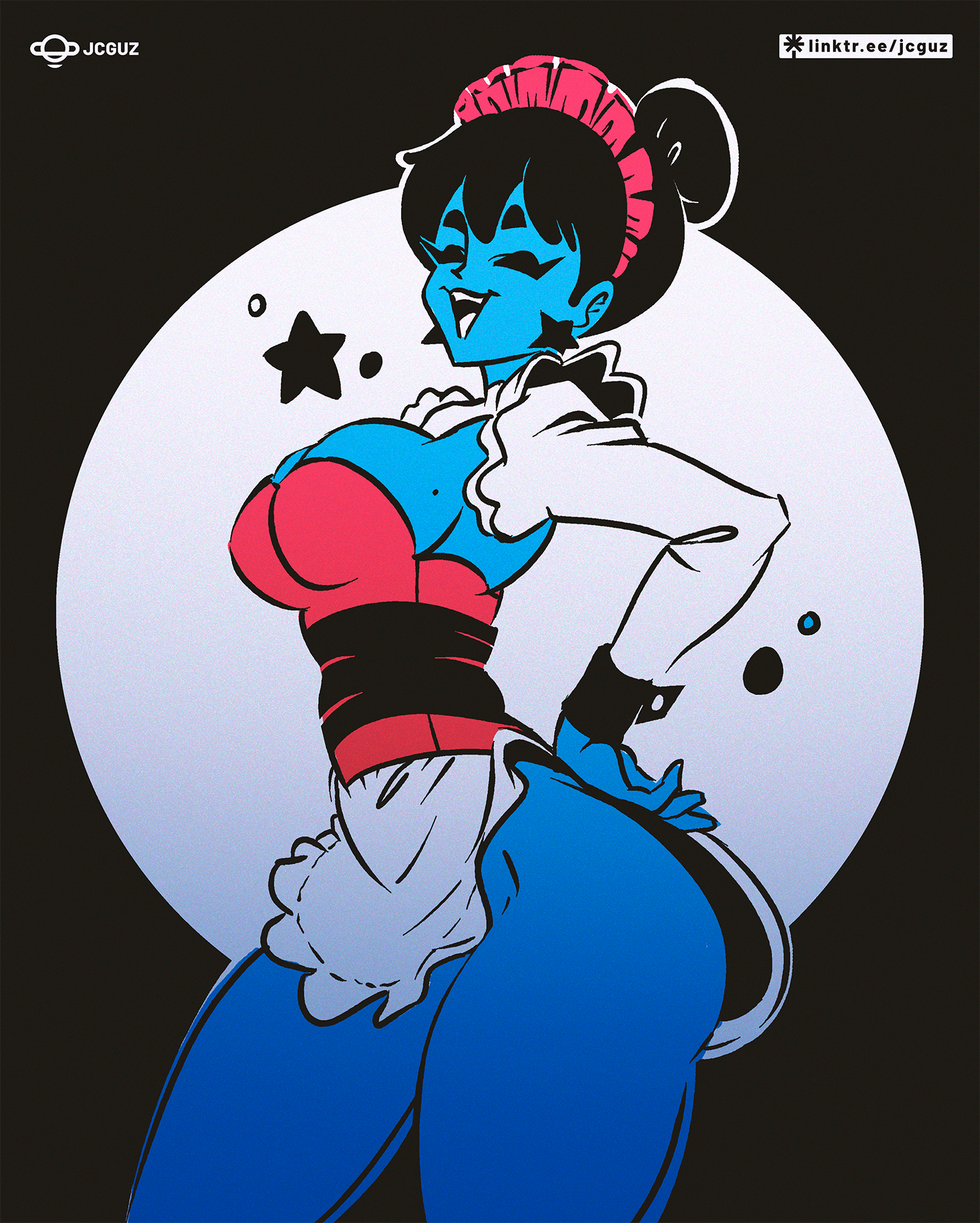 Blue Maid anime character colors design illustration inktober maid manga oc