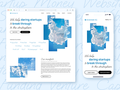💸 Venture Fund Website fundraising ios landing landing page mobile money startup startups ui venture fund web web design website