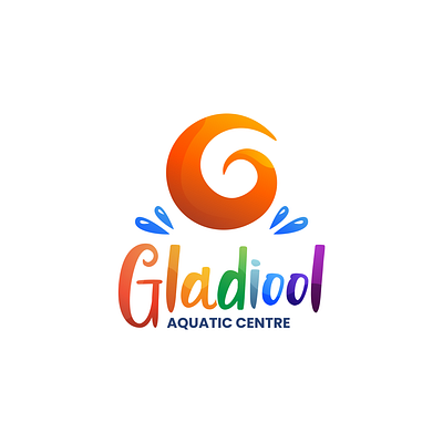 Logo Gladiool Aquatic Centre 3d animation banner branding flyer graphic design logo logo g logobrand motion graphics pamflet pool pool party rainbow swimming swimmingpool theme park ui water waterpark
