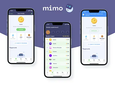 #DailyUI - mimo Leaderboard branding design gamification illustration leaderboard design ui ux