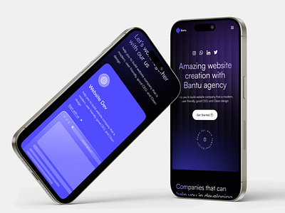 Bantu Agency Mobile App agency app design branding clean company profile company website design digital product illustration landing page mangcoding mobile app saasdesign technology ui uiux ux web design
