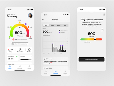 Smart Glass - App Interface app design dribbble interface design smart glass ui ux