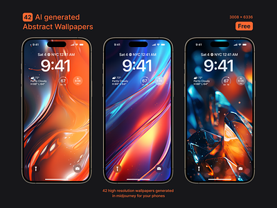 42 AI generated Abstract Wallpapers ai android free freebie iphone wallpapers