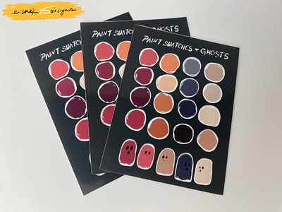 Paint Swatches and Ghosts design ghosts graphic design illustration paint swatches