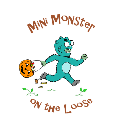 Mini Monster Kids Tee candy costume friendly monster tee halloween art halloween shirt kids tshirt mini monster pumkin vector design