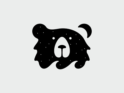 Bear Ocean Night animal bear branding design icon logo mark mistershot moon night ocean stars symbol wild