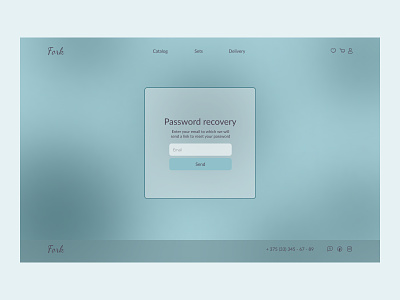 Password recovery design gradient landing page password recovery ui ux