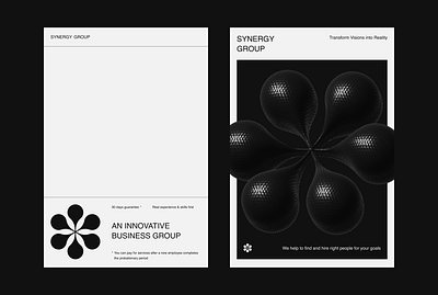 SYNERGY — Identity for a hiring company 3d branding graphic design logo ui