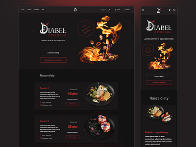 Premium Dietary Catering Service calendar catering dark mode dark theme design diet neumorphism ordering product page ui ux web design