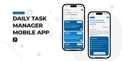 Daily Task Manager app design daily task design design community mobile mobileapp taskmanagement ui uiux uiux design
