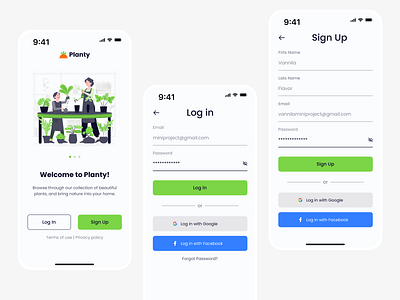 Planty - An E-Commerce App ads design advertising branding card design component e commerce figma graphic design mobile mobile app ui user interface