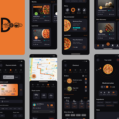 DRIFOOD-FOOD DELIVERY APP animation app logo ui ux