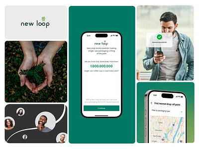 New Loop | UX/UI Mobile App | Saas app circular deposit design digitalagency ecology mobile mobile app nature research saas ui ux webdesign