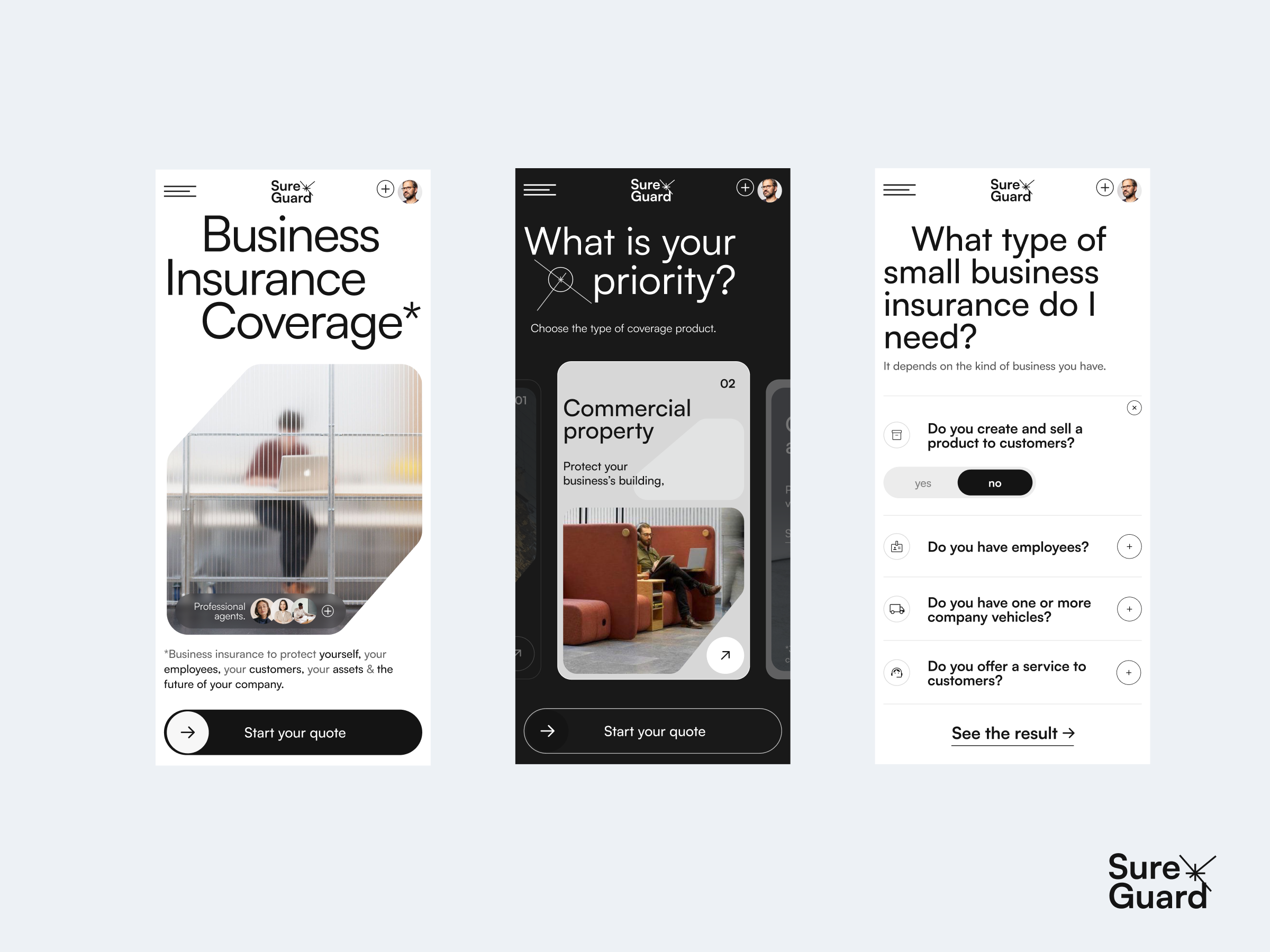 Business Insurance Landing Page by Levi Wilson for QClay on Dribbble
