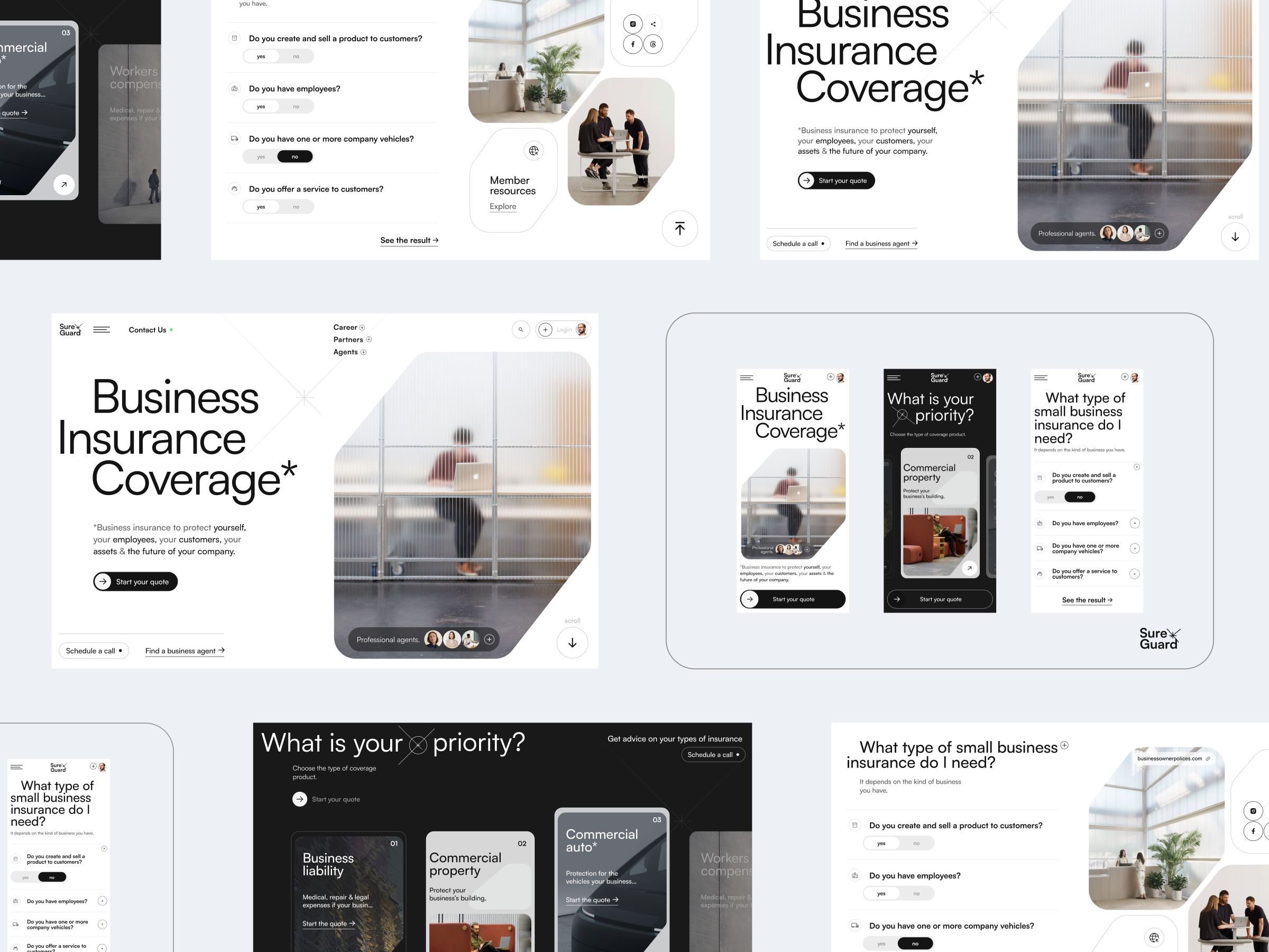 Business Insurance Landing Page by Levi Wilson for QClay on Dribbble