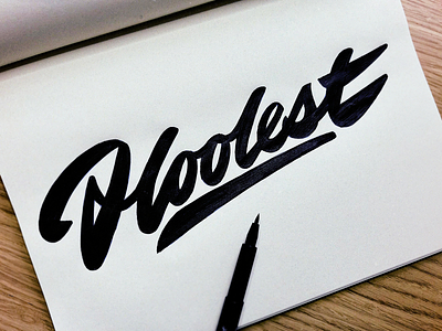 Hoolest branding calligraphy custom flow handmade identity lean lettering logo meditation mindful moleskine premium process script sketching type unique