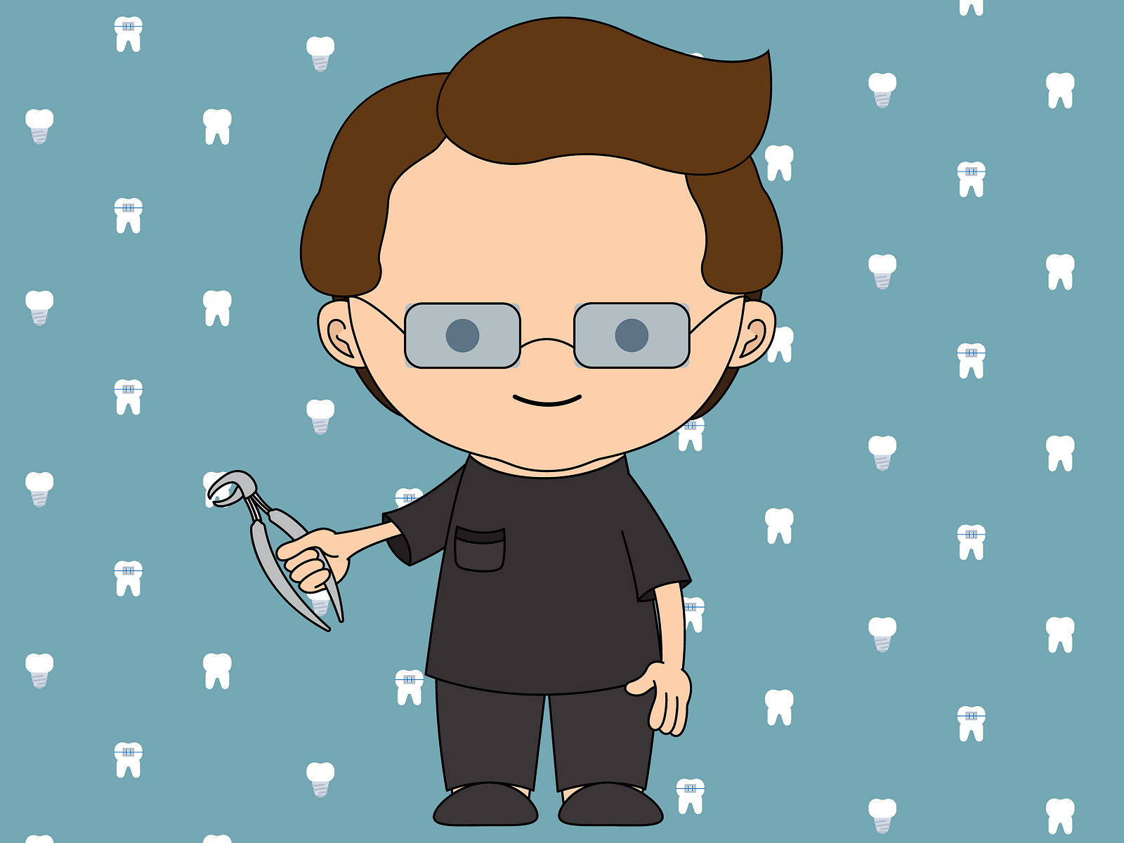 Cheerful dentist character by Kris Komarova on Dribbble