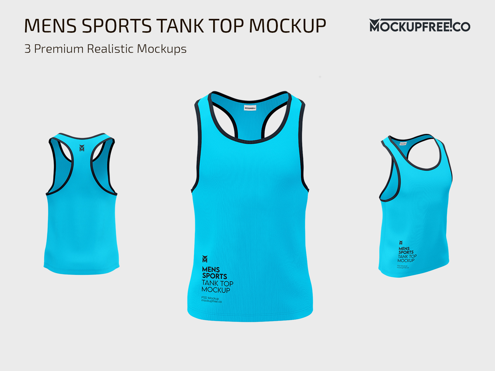 Men's Sports Tank Top PSD Mockup Set by mockupfree.co on Dribbble