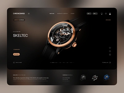 Watch Store Redesign Concept brand dark theme design e commerce fashion interface modern online product design product page shop shopping store ui ux watch watches website