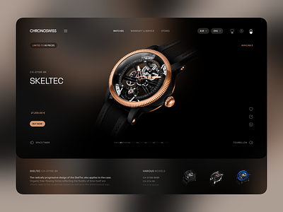 Watch Store Redesign Concept brand dark theme design e commerce fashion interface modern online product design product page shop shopping store ui ux watch watches website