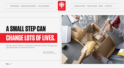 Caritas - Website Design charity design page ui ux web webdesign website