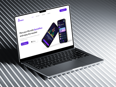 Landing page for a mobile app 3d 3d app 3d website app design illustration interface landing landing page lifestyle planing research ui ui kit uiux design webdesign website