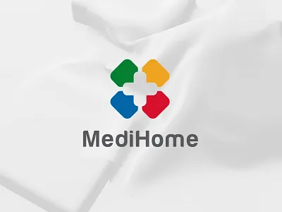 Home medical healthcare logo design brand identity branding creative flat graphic design healthcare logo home health home logo house logo illustration logos medic medicine modern logo plus logo symbol