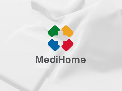 Home medical healthcare logo design brand identity branding creative flat graphic design healthcare logo home health home logo house logo illustration logos medic medicine modern logo plus logo symbol