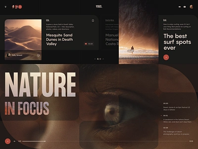 Travel Magazine articles blog concept design designinspiration dunes elena sinianskaya gotoinc inspiredesign nature nature in focus olena synianska surfing travel travel magazine ui ux video webapp webdesign