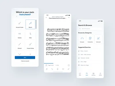 Enote | Mobile APP app app design mobile app music responsive sheets ui ui design ux ux design