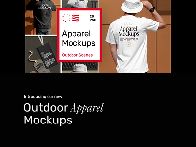 Outdoor Apparel Mockups apparel branding canvas bag design download hoodie identity logo mockup mockups paper bag psd shopping bag tag template tshirt typography