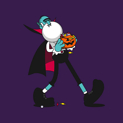 Trick or treat 2d aftereffects animation cartoon characteranimation haloween rigging rubberhose walkcycle