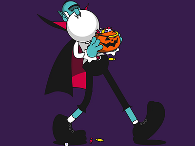 Trick or treat 2d aftereffects animation cartoon characteranimation haloween rigging rubberhose walkcycle