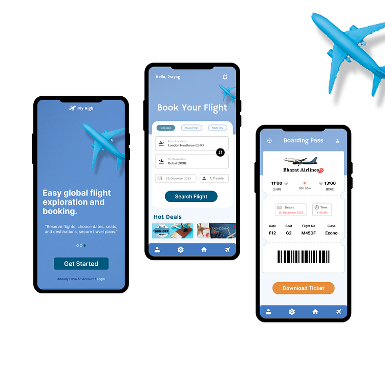 Flight Booking Application Design by Jeni Khant on Dribbble