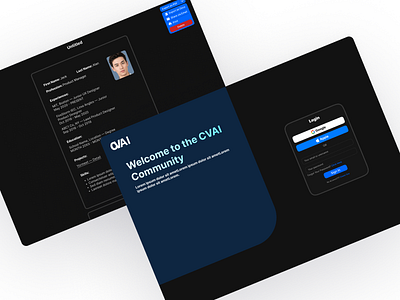 CVAI+GEN (App) ai app branding cv generator graphic design hr management platform ui ux