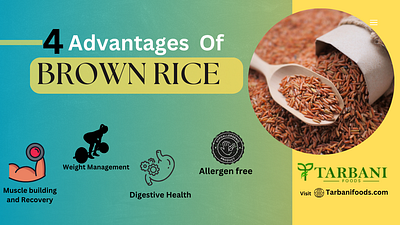 Advantages of Brown Rice advantages of brown rice benefits of brown rice graphic design logo motion graphics