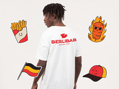 T-shirt design - Berlibab kebab badge berliner berliner kebab branding design fashion fast food graphic design illustration kebab logo street food t shirt typography vector