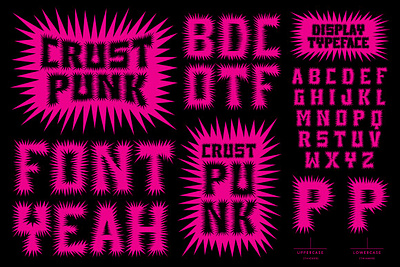 Crust Punk Display Font display font font type typeface