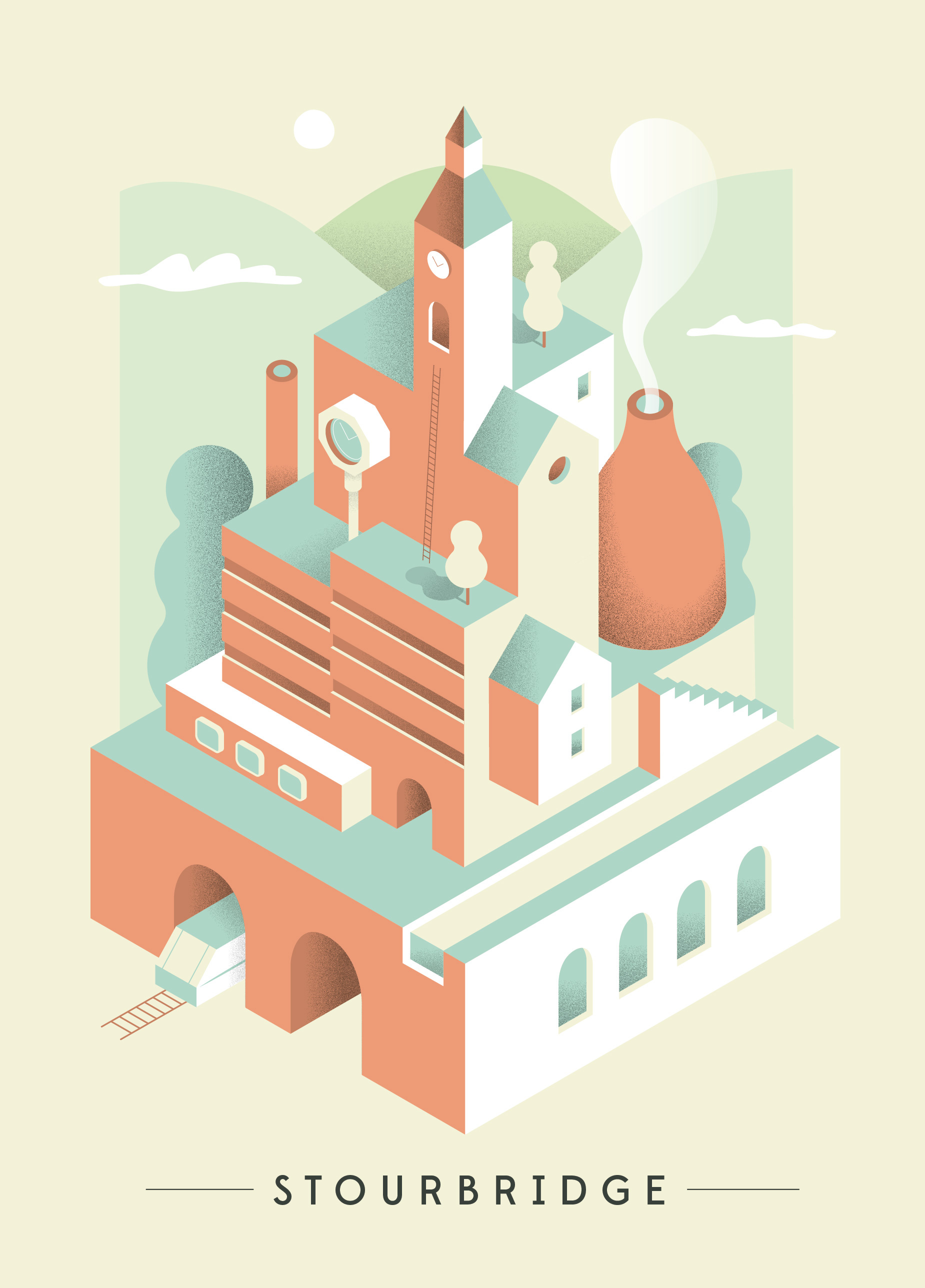 3D Isometric City Illustration 3d city design illustration isometric map maps town vector