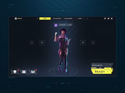 ZERO_X - Cyberpunk PVP cyberpunk game game uxui ui ux