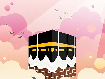 Ka'bah Illustration graphic design illustration