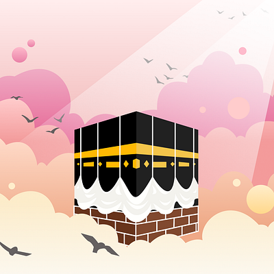 Ka'bah Illustration graphic design illustration