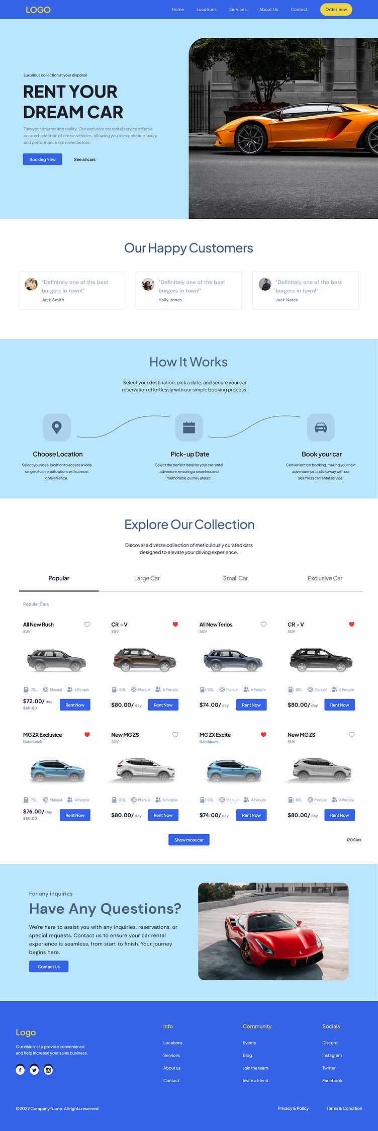 Car Rental Website Design by Amine Tiffrent on Dribbble