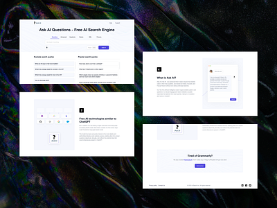 iAsk.AI - Website for AI Search Engine ai branding design illustration logo product design saas ui ux web design website