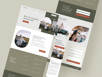 Landing Page for Car Rent Service design figma form ui web